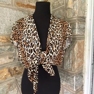 Trashy Diva Ava 50’s Leopard tie top